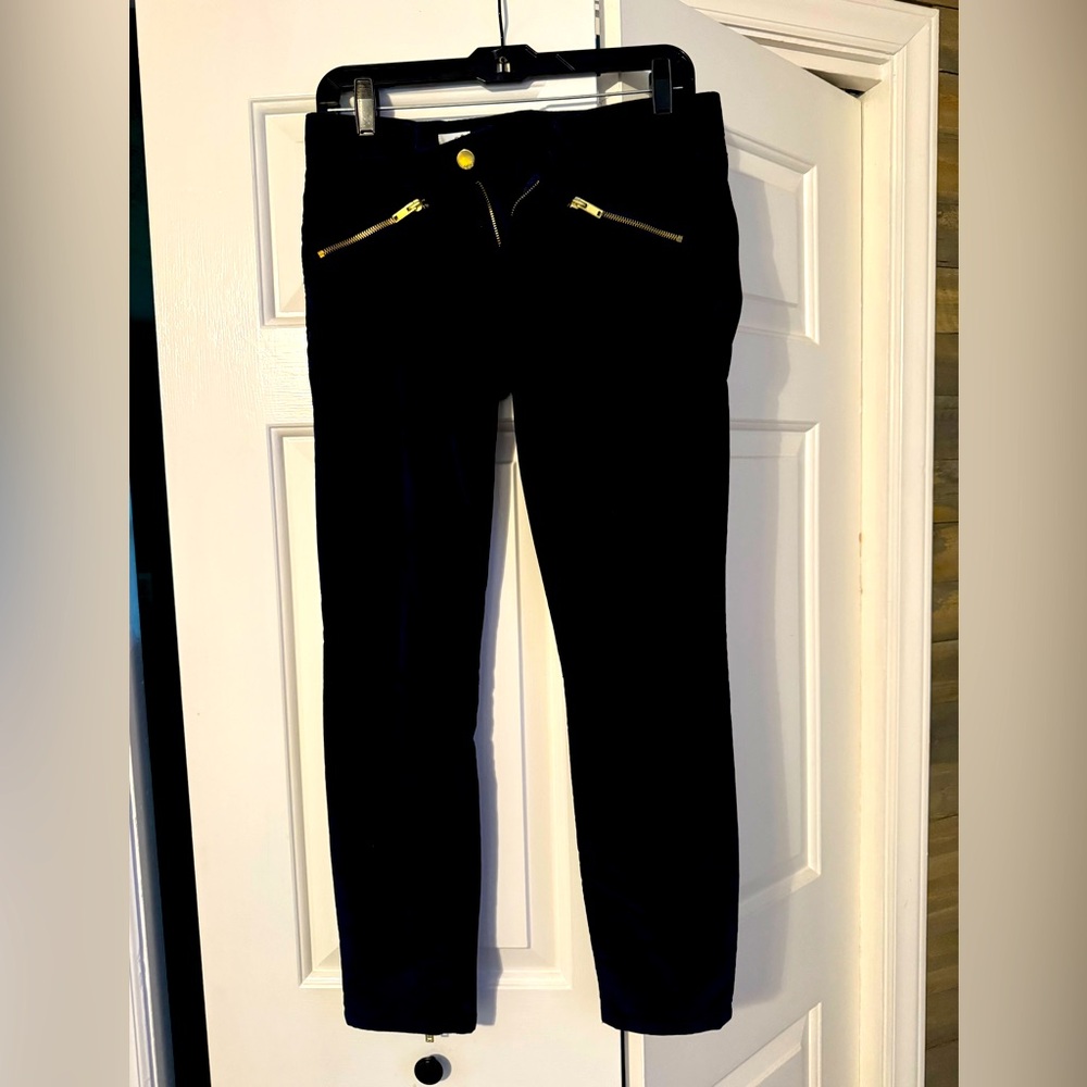 Velvet navy skinny pants, size 28R